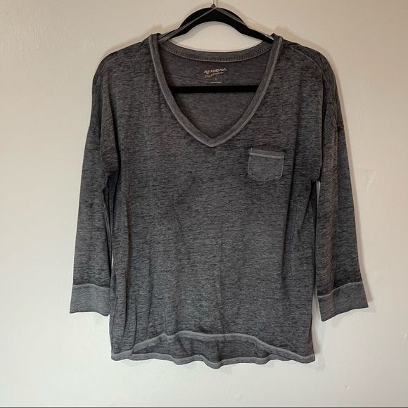 Arizona Jean Company Tops - Arizona Gray Three Quarter Sleeve Transparent See Through Tee Shirt